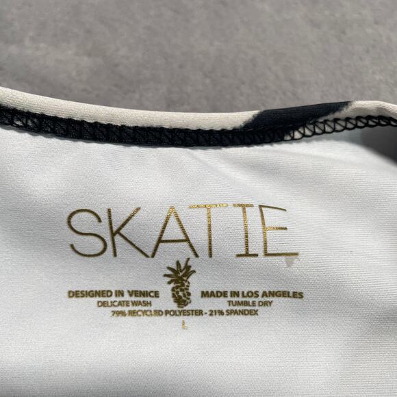 Skatie Rashguard Womens Large Zebra Print Long Sleeve Activewear Beach Surf - Picture 3 of 9